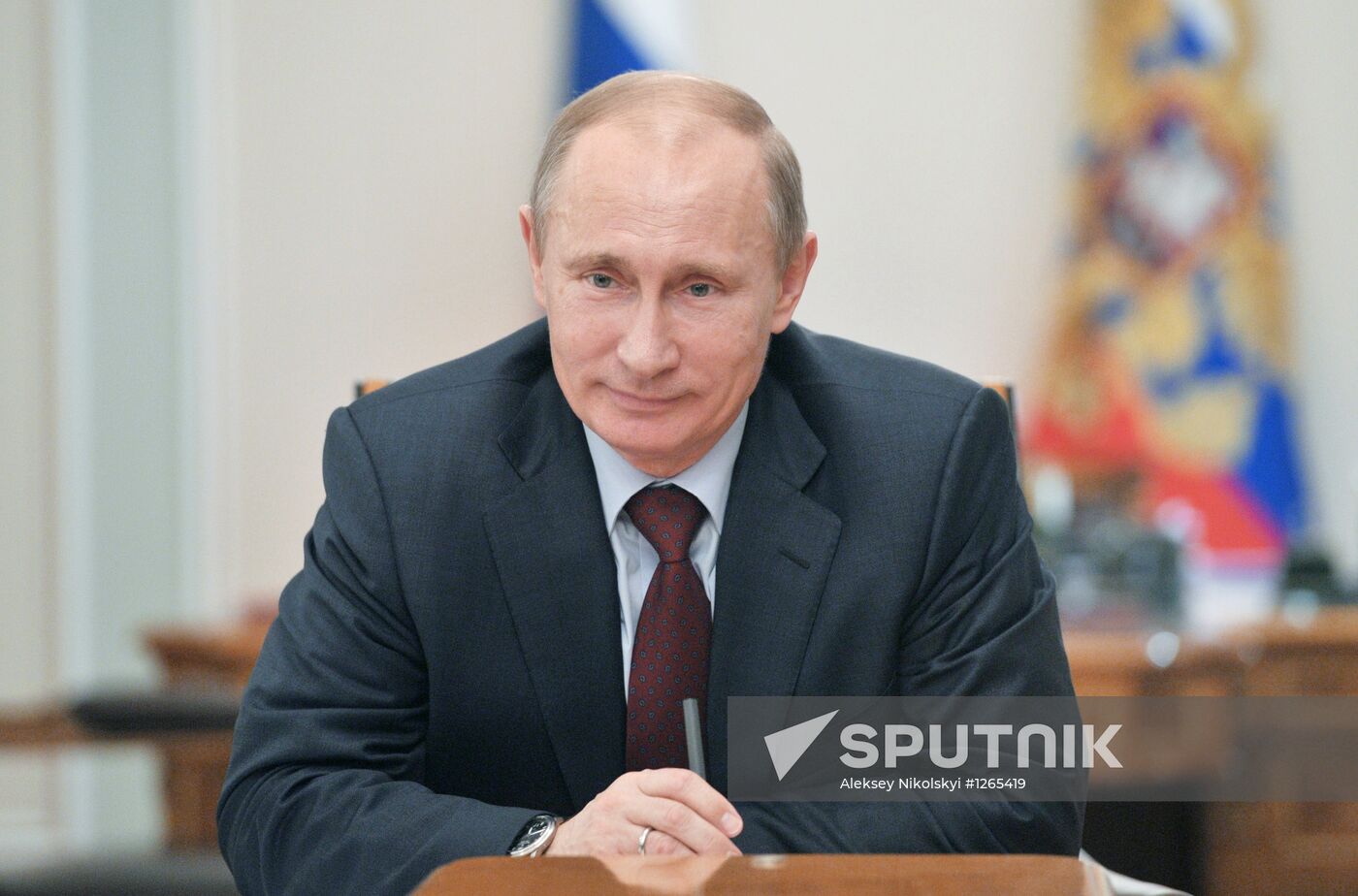 President Vladimir Putin at Security Council meeting