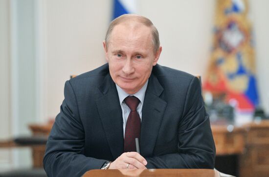 President Vladimir Putin at Security Council meeting