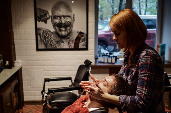 Barber shop in Moscow
