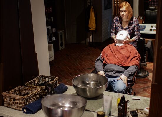 Barber shop in Moscow