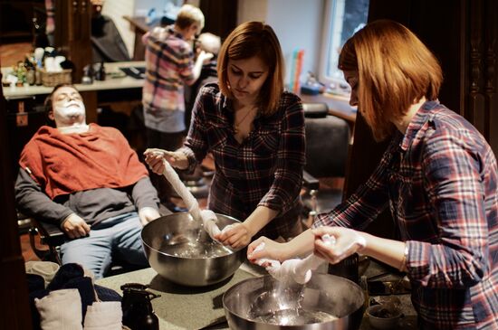 Barber shop in Moscow