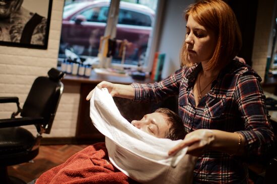 Barber shop in Moscow