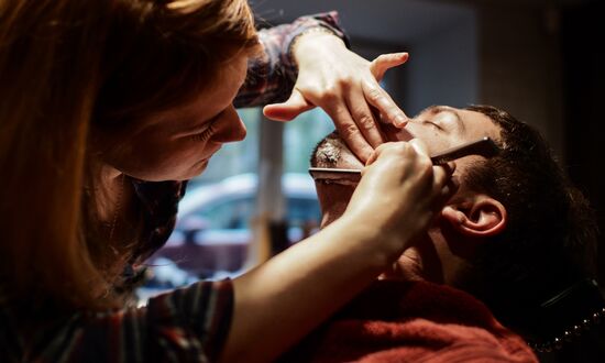 Barber shop in Moscow