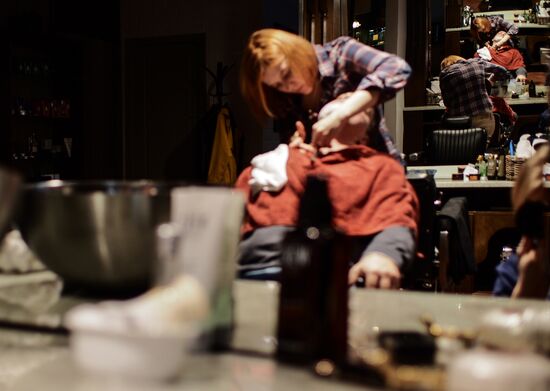 Barber shop in Moscow