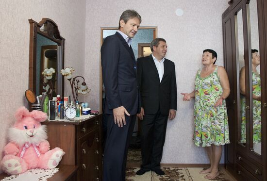 New Minister of Regional Development I.Slyunyayev in Krymsk