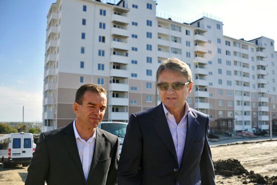 New Minister of Regional Development I.Slyunyayev in Krymsk