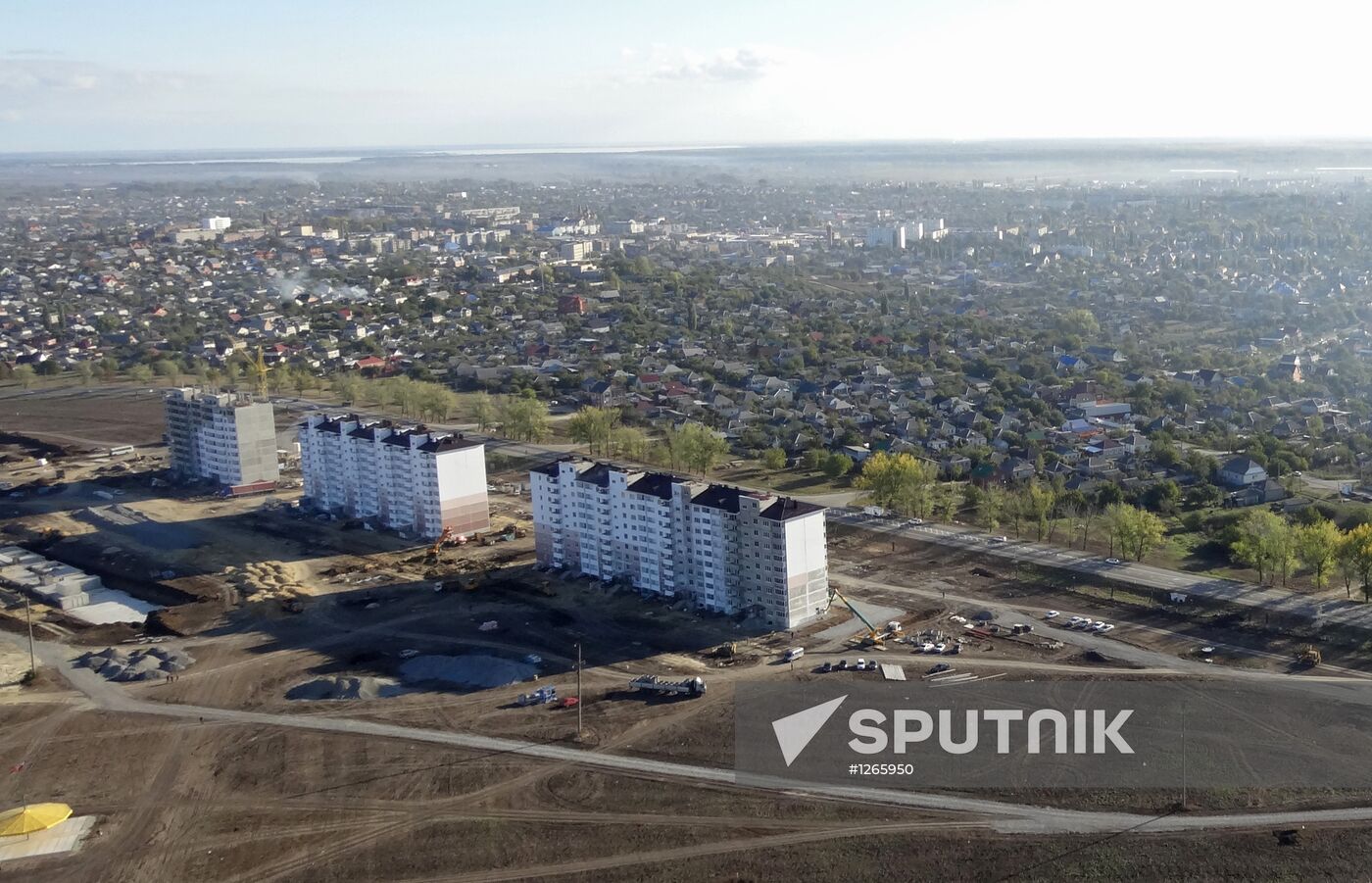 Under-construction Nadezhda residential district in Krymsk