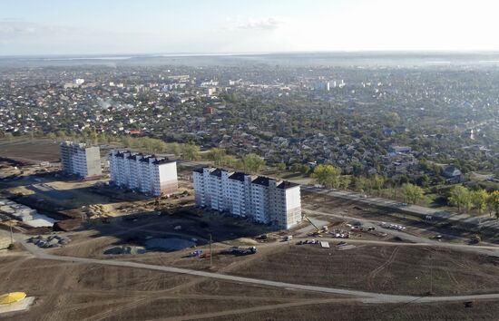 Under-construction Nadezhda residential district in Krymsk
