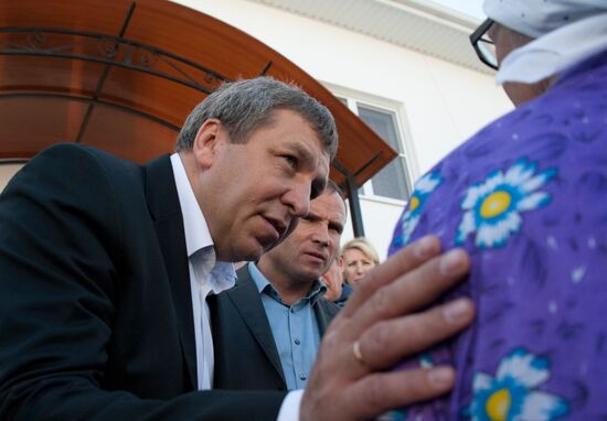 New Minister of Regional Development I.Slyunyayev in Krymsk