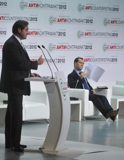 Dmitry Medvedev at Anti-Counterfeiting 2012 international forum