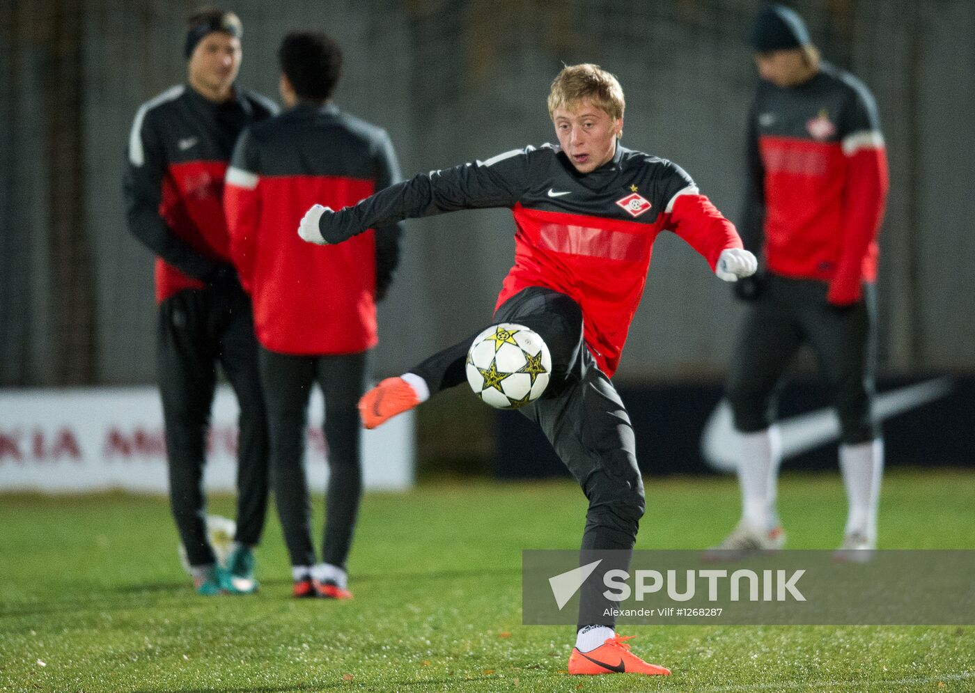 Football. Spartak team holds training session