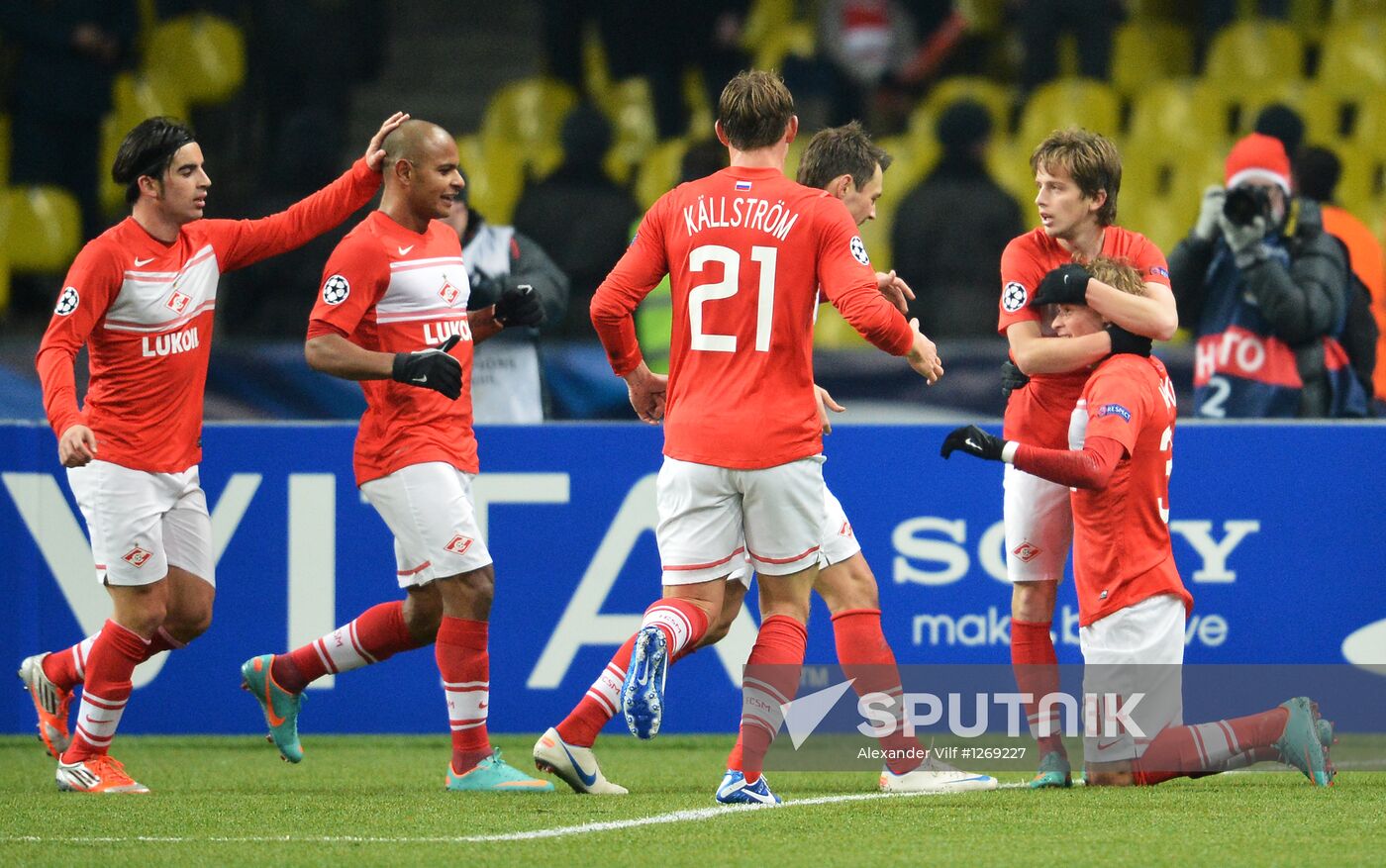 Football. Champions League. Spartak vs. Benfica