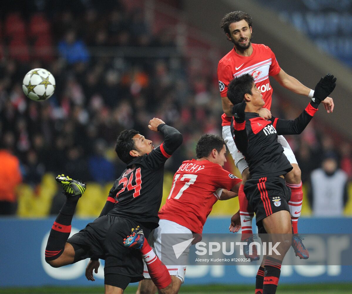 Football. Champions League. Spartak vs. Benfica