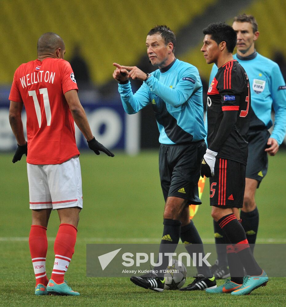 Football. Champions League. Spartak vs. Benfica