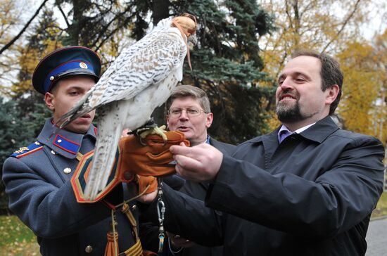 Transfer of falcons to commandant's service in Moscow Kremlin
