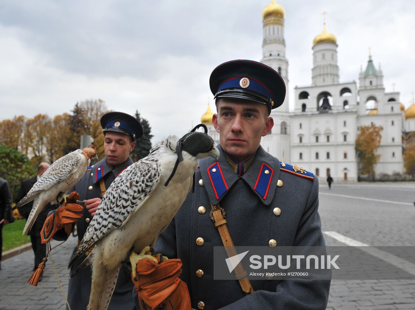 Transfer of falcons to commandant's service in Moscow Kremlin
