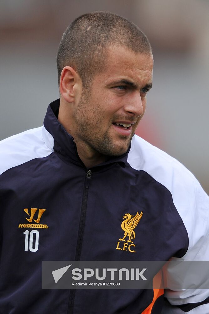 Liverpool FC during training