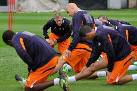 Liverpool FC during training