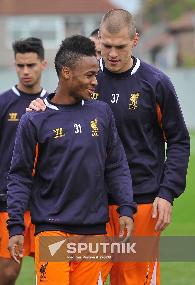 Liverpool FC during training