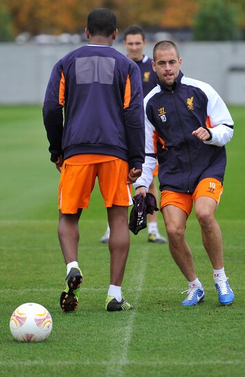 Liverpool FC during training