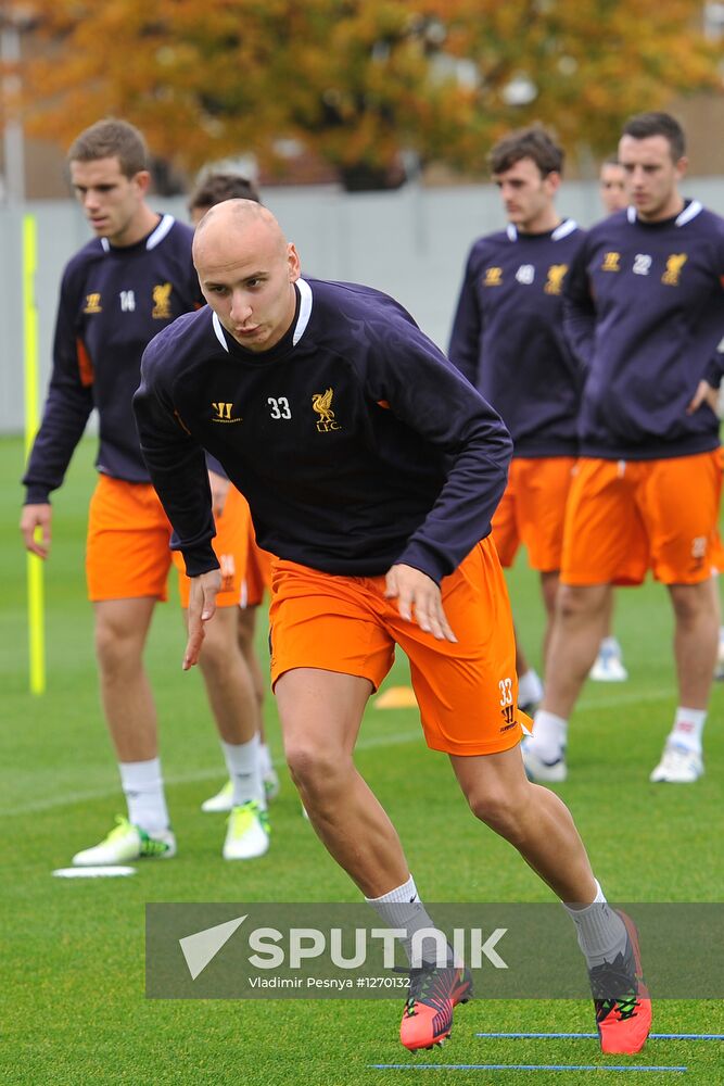 Liverpool FC during training