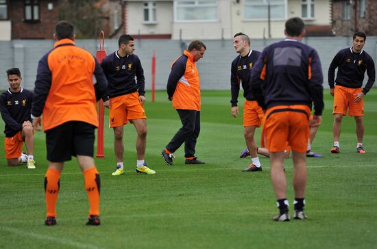Liverpool FC during training