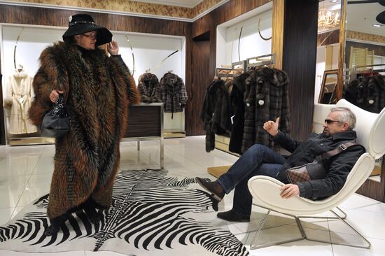 Fur shop in Moscow