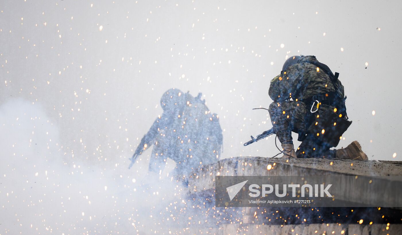 Equipment and combat training demonstration at Interpolitex 2012