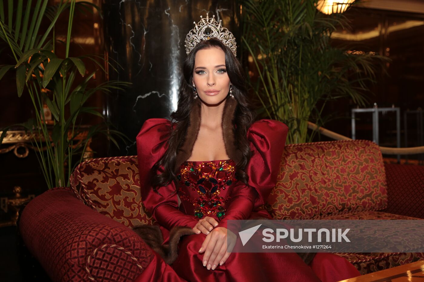Miss Earth Russia 2012 Natalia Pereverzeva gives news conference
