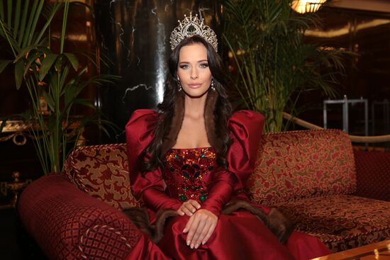 Miss Earth Russia 2012 Natalia Pereverzeva gives news conference