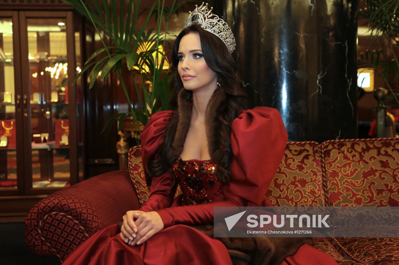 Miss Earth Russia 2012 Natalia Pereverzeva gives news conference