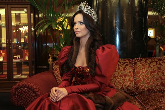 Miss Earth Russia 2012 Natalia Pereverzeva gives news conference
