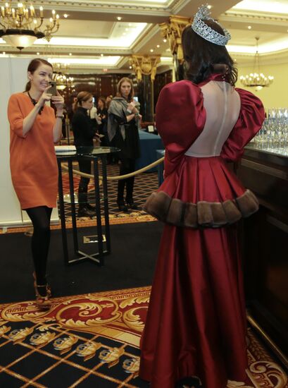 Miss Earth Russia 2012 Natalia Pereverzeva gives news conference