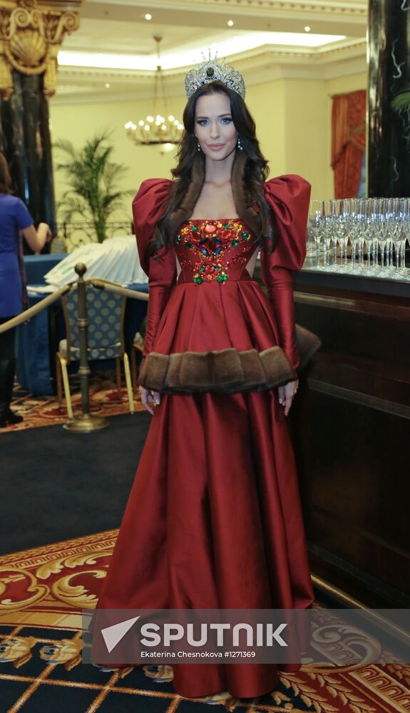 Miss Earth Russia 2012 Natalia Pereverzeva gives news conference