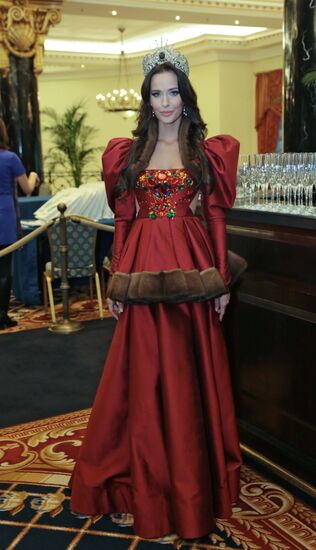 Miss Earth Russia 2012 Natalia Pereverzeva gives news conference