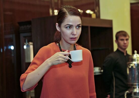 Miss Earth Russia 2012 Natalia Pereverzeva gives news conference