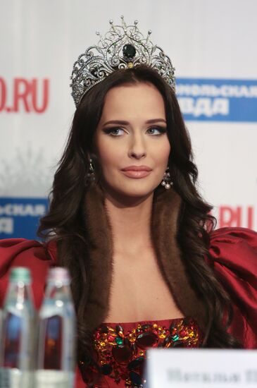 Miss Earth Russia 2012 Natalia Pereverzeva gives news conference