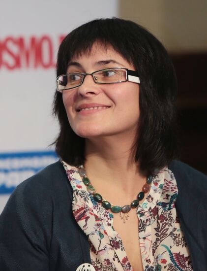 Miss Earth Russia 2012 Natalia Pereverzeva gives news conference