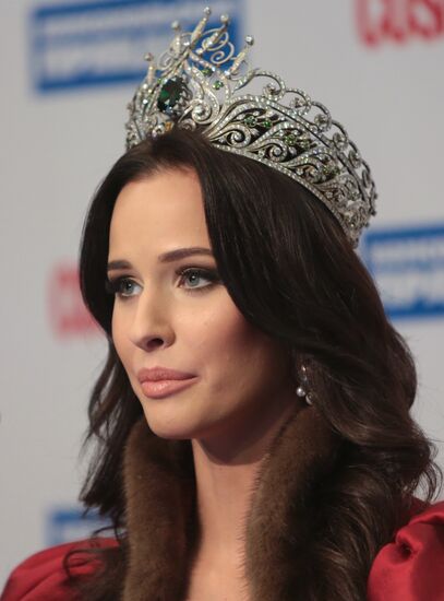 Miss Earth Russia 2012 Natalia Pereverzeva gives news conference