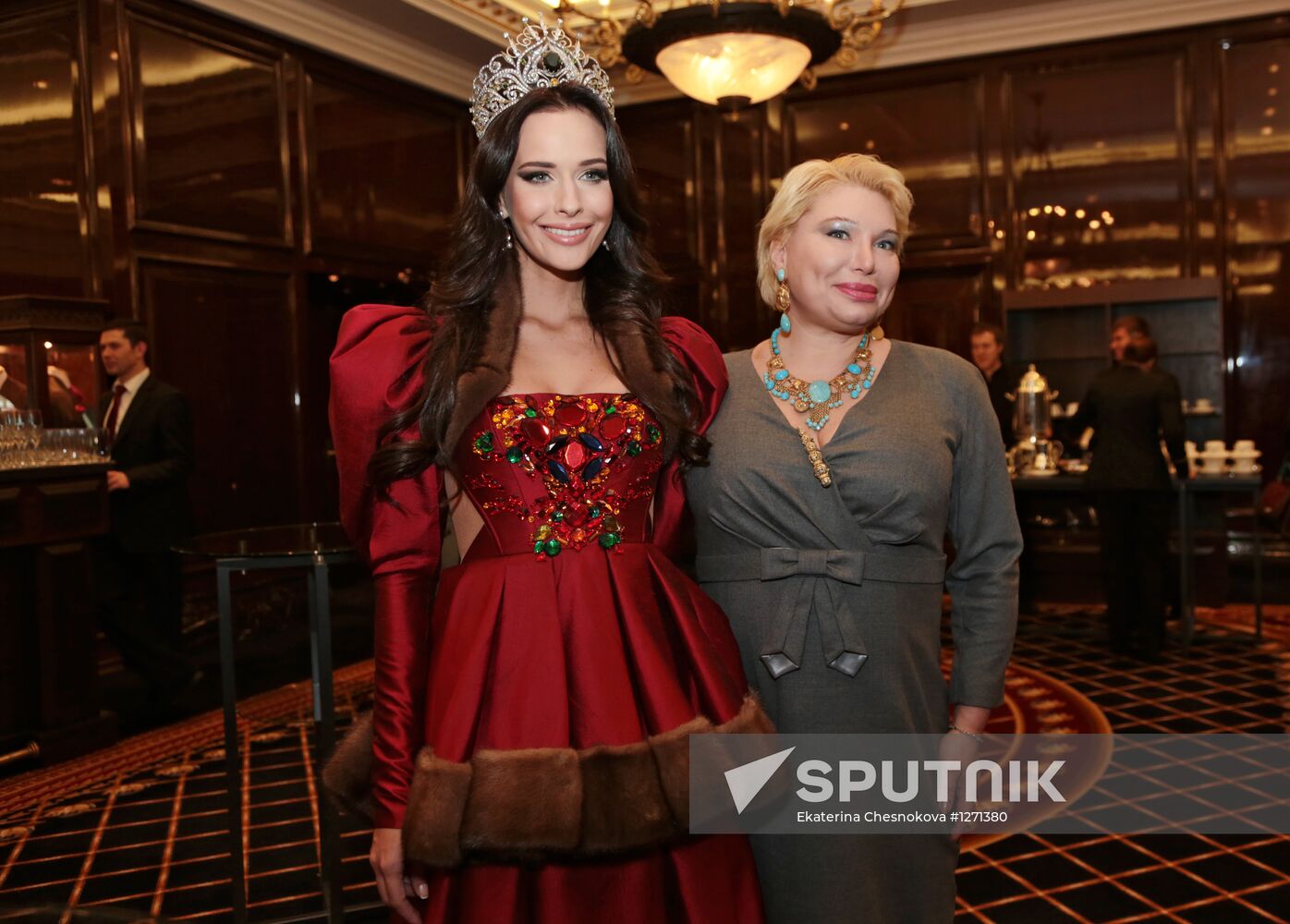 Miss Earth Russia 2012 Natalia Pereverzeva gives news conference