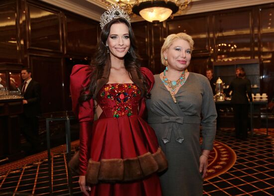 Miss Earth Russia 2012 Natalia Pereverzeva gives news conference