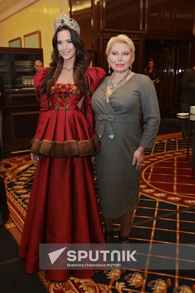 Miss Earth Russia 2012 Natalia Pereverzeva gives news conference