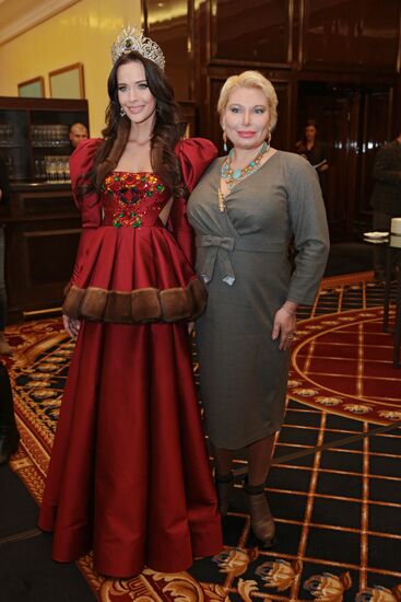 Miss Earth Russia 2012 Natalia Pereverzeva gives news conference