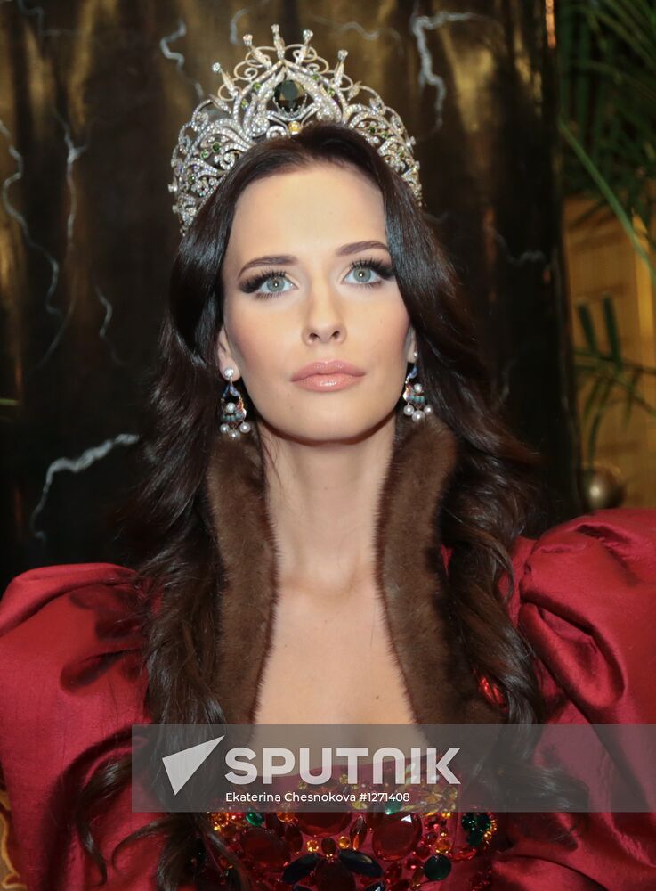 Miss Earth Russia 2012 Natalia Pereverzeva gives news conference