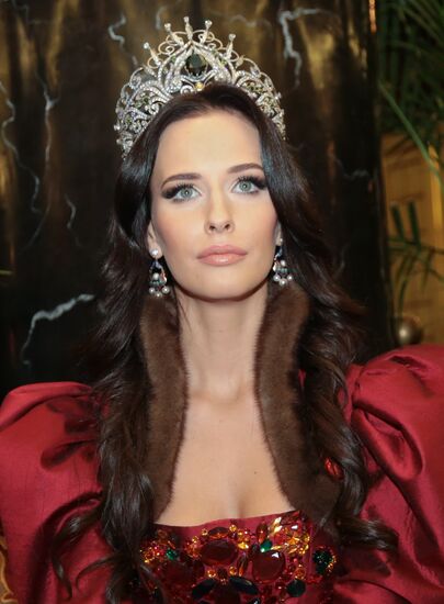 Miss Earth Russia 2012 Natalia Pereverzeva gives news conference