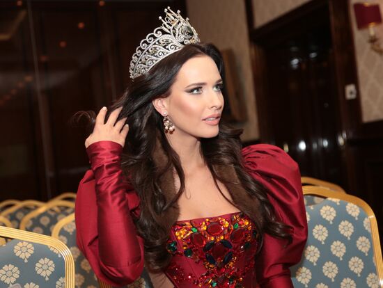 Miss Earth Russia 2012 Natalia Pereverzeva gives news conference