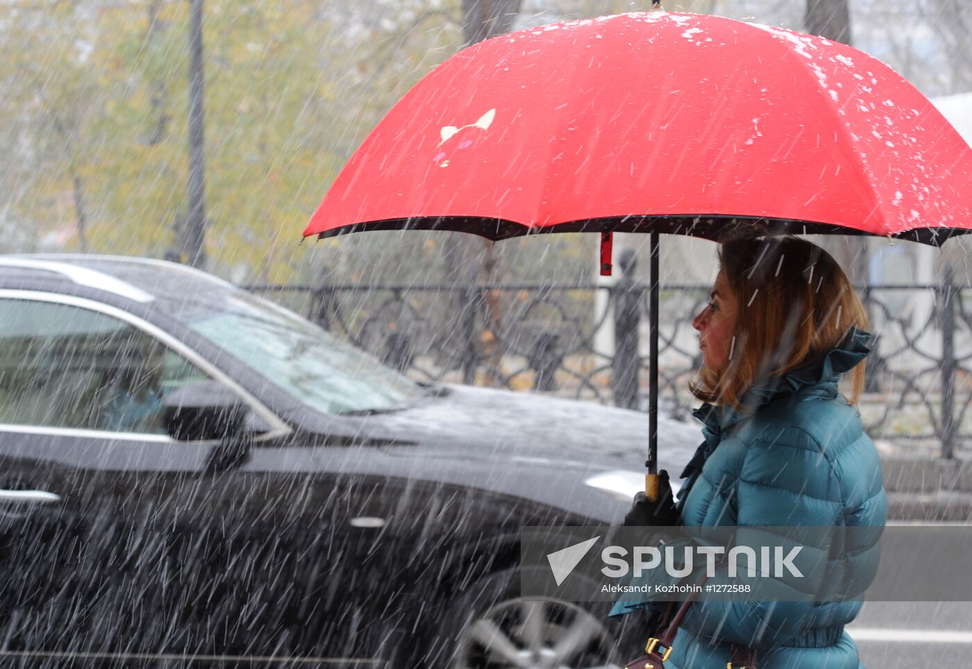 First snow in Moscow