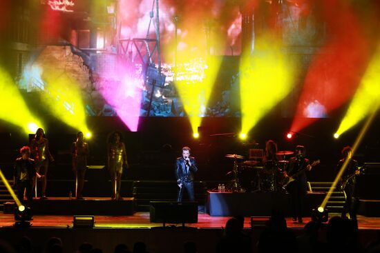 Johnny Hallyday's concert in Moscow