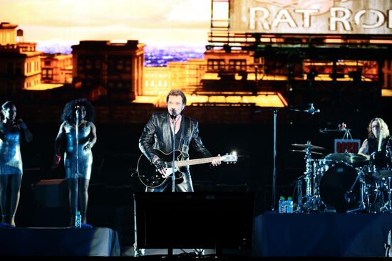 Johnny Hallyday's concert in Moscow