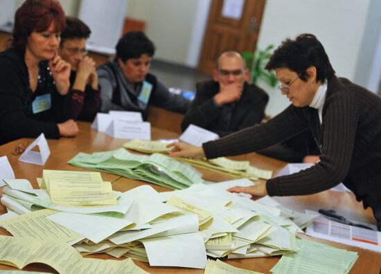 Counting votes in parliamentary elections in Ukraine